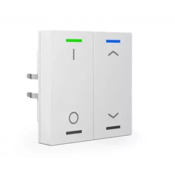 MDT technologies tryckknapp Light 63 2-faldig RGBW, studio vit, slät BE-TAL6302.D1