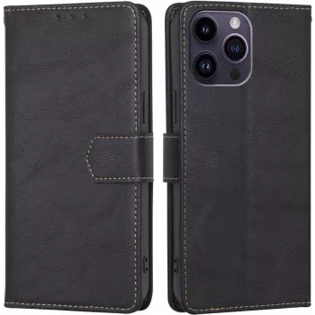 CYOO Premium BookCase Wallet-fodral för Apple iPhone 14 Pro Max – svart CY122794