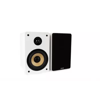AUDIOBLOCK S-250 WS 2-Way Passive Bookshelf Speakers, Pair, White, 50 W RMS, 4 Ohm, Bass Reflex AB2701-004