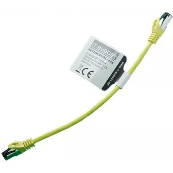 IT-BUDGET Cat.8.1 S/FTP patchkabel, 0,25 m, gul, 40 Gbps, ren koppar, LSZH, PoE+ 90ITBFLEX81PK025Y