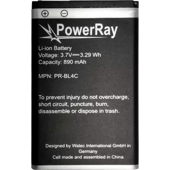 PowerRay PR-BL4C 890 mAh Li-Ion-batteri för Nokia 6300, bulk