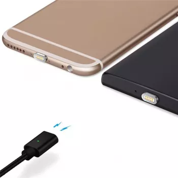 CYOO magnetisk USB-ladd- och datakabel – 2-i-1 Micro USB & Lightning till USB – 1m – svart