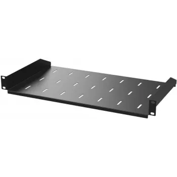 IT-BUDGET 19 inch fast rackhylla 1U 200 mm djup 25 kg svart 90ITB19FB200S