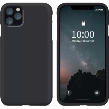 CYOO Premium flytande silikonhölje för Apple iPhone 12 Pro Max 6,7 inch – svart – hårt (CY121878)