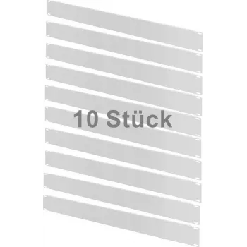 IT-BUDGET Spar-Pack 10x 19 inch rackblindplåtar 1U ljusgrå metall ZAA90ITBBP1HEG