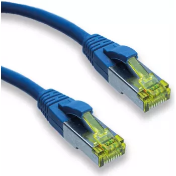 IT-BUDGET Full Copper Premium patchkabel - Super Flex TPE - Cat.6A med Cat.7 råkkabel - 600 MHz - halogenfri - PoE+ - 10 Gbit - blå - 2 m 90ITBFLEX6A7PK2B