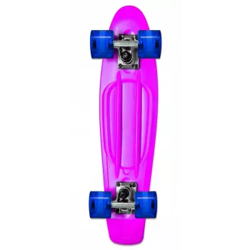 NORULES No Rules AU 349 mini-cruiser-skateboard med lysande hjul, rosa
