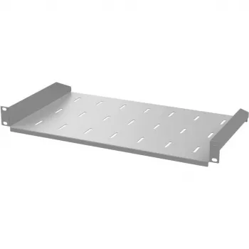IT-BUDGET 19 inch Fast hylla 250 mm djup 1U 15 kg lastkapacitet ljusgrå 90ITB19FB250G