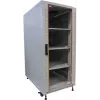 IT-BUDGET 19 inch nätverksskåp SRK komplett set 22U 600x600 mm glas-/ståldörr 4 fläktar PDU hyllor flatpack ljusgrå 90ITB19SRK2266GG