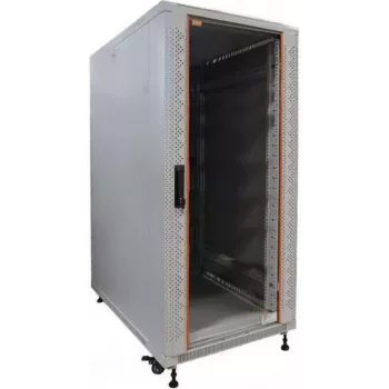 IT-BUDGET 19 tums serverrack SRK - 27U - 600x1000 mm - glas-/ståldörr - flatpack - ljusgrå 90ITB19SRK27610GGN