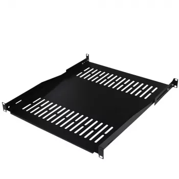 IT-BUDGET 19 inch rackhylla / enhetshylla - 80 kg lastkapacitet - 550 mm djup - djupvariabel montering - svart (90ITB19FBX550S)