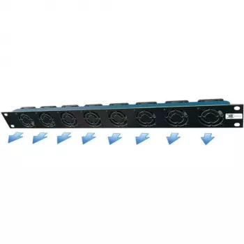 Liebernetz 19 tums 1U rackfläktenhet - horisontellt utlopp, 95 m³/h, 12V DC, 34 dB, svart (90LN19LUE1HE8BR)