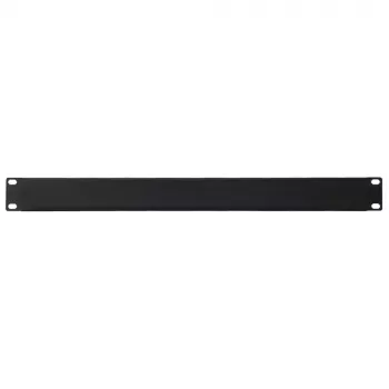 IT-BUDGET 19 inch rackblindplåt 1U - stålplåt, svart pulverlackerad (90ITBBP1HEMS)