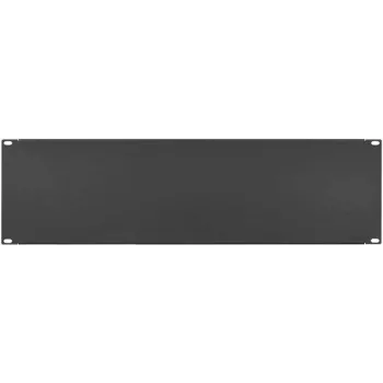 IT-BUDGET 19 inch blindplåt / racklock - 3U - robust metallversion - svart (90ITBBP3HES)