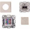 IT-BUDGET Cat.6A skärmat nätverksuttag för infällt montage, 2 x RJ45, ren vit, PoE+ 90ITBDDRW