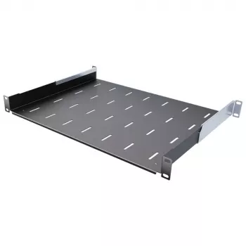 IT-BUDGET 19 inch rackhylla / enhetshylla - 40 kg lastkapacitet - 350 mm djup - djupvariabel montering - svart (90ITB19FB350S)