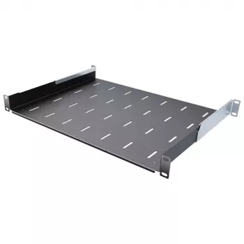 IT-BUDGET 19 inch rackhylla / enhetshylla - 40 kg lastkapacitet - 350 mm djup - djupvariabel montering - svart (90ITB19FB350S)