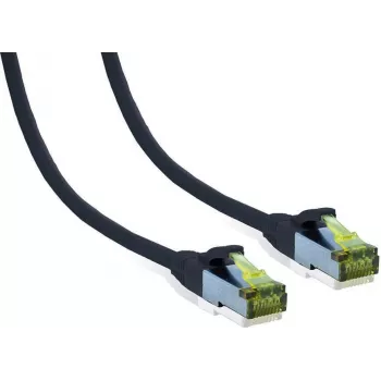 IT-BUDGET Cat.6A fullkoppar premium patchkabel med Cat.7 råkkabel, S/FTP, 600 MHz, 10G, PoE+, LSZH, svart, 10 m 90ITB6A7PK10S