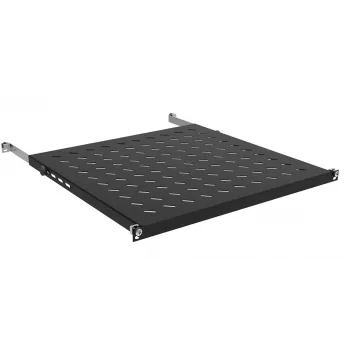 IT-BUDGET 19 inch fast rackhylla 0,5U 450 mm djup 80 kg svart 12WZ82648003450161