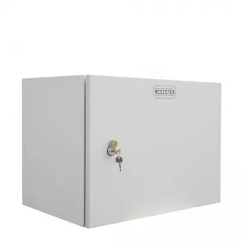 IT-BUDGET 19 inch väggmonterat nätverksskåp Easy, 9U, 600x400 mm, ståldörr, ljusgrå 90RR19CWV964MG