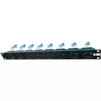 Liebernetz 19 inch 1U rackfläktenhet, horisontell insugning, 95 m³/h, 12V DC, 34 dB, svart (90LN19LUE1HE8B)