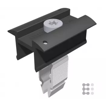 Schletter Rapid16 jordningsklämma för PV-moduler 30-40 mm, svart eloxerad aluminium (131121-901)