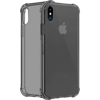CYOO Four Corners silikonskal för Apple iPhone XS Max – transparent/svart