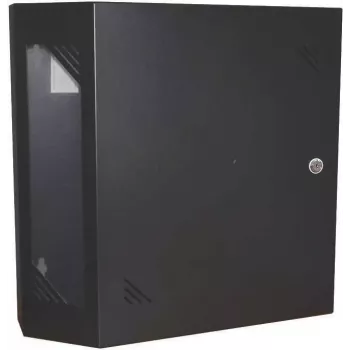 IT-BUDGET 19 inch väggnätverksskåp – platssparande vertikal 19 inch-montering – 3U+2U – svart (90ITBV19WS3S)