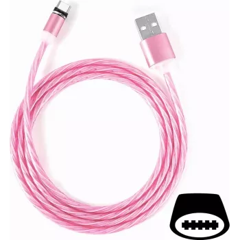 CYOO Flow Light USB-C-kabel 1 m rosa med lysande LED-flow-effekt CY120984