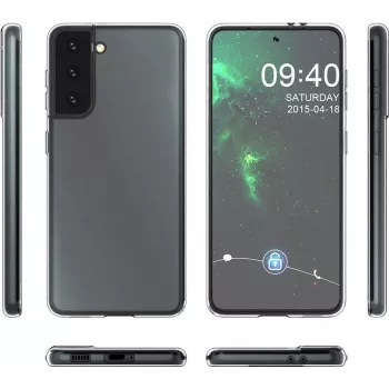 CYOO Ultra Slim silikonskal för Samsung Galaxy S21 (SM-G991F) - transparent CY122243