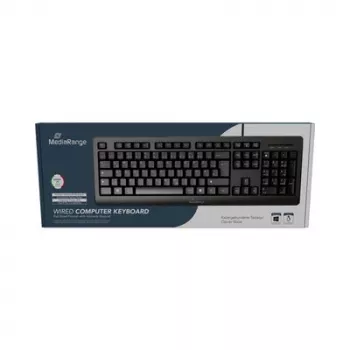 MediaRange MROS109-IT kabelanslutet USB 2.0 QWERTY italienskt tangentbord, svart