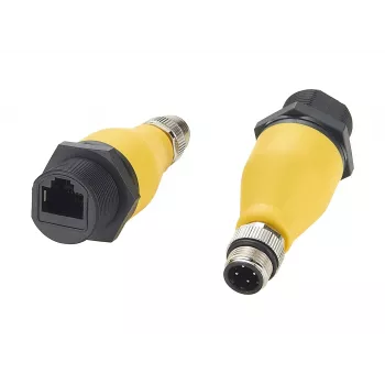 EXSYS EX-49524 industriell M12 D-kodad 4-polig kontakt till RJ45-uttag adapter, IP67, Fast Ethernet