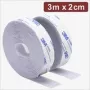Quadrios 24CA323 Självhäftande kardborreband, 3 m x 20 mm, vitt