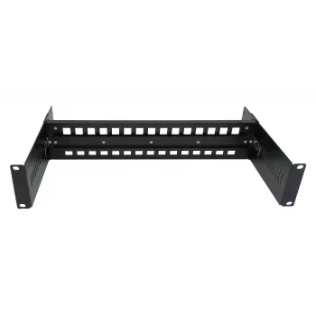EXSYS DIN-skena rackmonteringssats, 2U, 19 inch, 35 mm DIN-skena, svart EX-6090