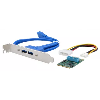 EXSYS EX-48010-3 Mini PCIe USB 3.2 Gen 1-kort med 2 portar (NEC)