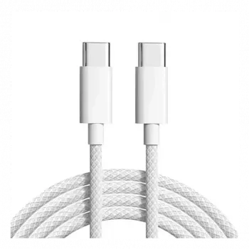 Cyoo Cotton USB-C till USB-A-kabel 1 m – flätad, 3A laddning och datasynkronisering (CY123446)
