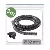 Quadrios 25CA740 flätad kabelstrumpa, töjbar PET, svart, 3 m, för 25-32 mm buntar