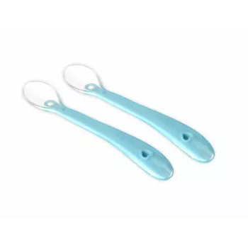Kidsme babyskeder, 2-pack, akvamarin, livsmedelsgodkänd silikon, 4m+
