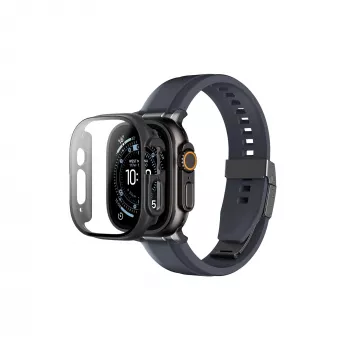 AMAZINGTHING Radix fullskyddsskal med härdat glas för Apple Watch Ultra 3 49 mm – svart