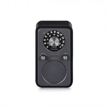 Sangean WR-9 bärbar FM/AM-radio äkta trä Midnight Oak med Bluetooth 8W