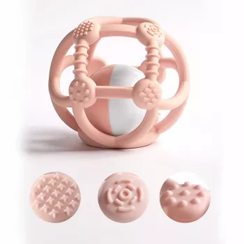 Kidsme silikonbitboll, rosa