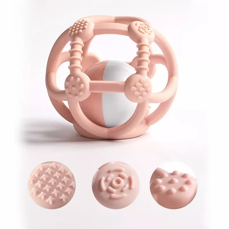 Kidsme silikonbitboll, rosa
