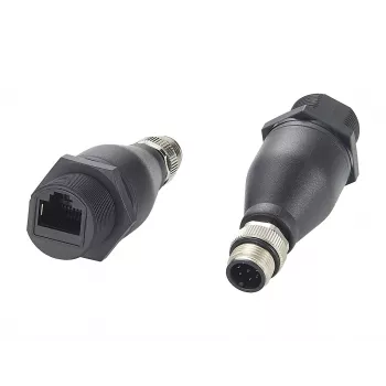 EXSYS EX-49504 M12 A-kod 8-polig kontakt till RJ45-hona industriell Ethernet-adapter, IP67