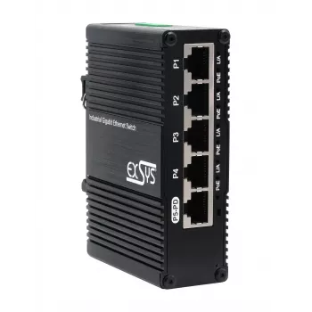 EXSYS Mini 5-ports Ethernet PoE pass-through-switch – 5x10/100/1000Tx (EX-62020POE-P)