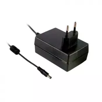 MEAN WELL GSM36E12-P1J medicinskt nätaggregat, 12V DC 3A 36W, EU-kontakt, 2,1x5,5 mm DC-hålkontakt