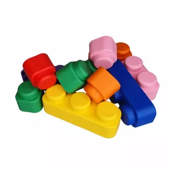 Gerardo's Toys GT3108 mjukt byggkloss-set, 10 delar, EVA-skum, flerfärgad