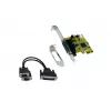 EXSYS EX-44343-2S 2-portars RS-232 PCI Express seriellt kort, MosChip MCS9901, low profile