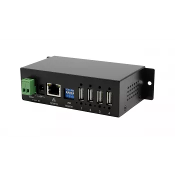 EXSYS EX-6003HMVS-POE-ON 4-portars USB 2.0 över Gigabit Ethernet-server med PoE, 15KV ESD-skydd