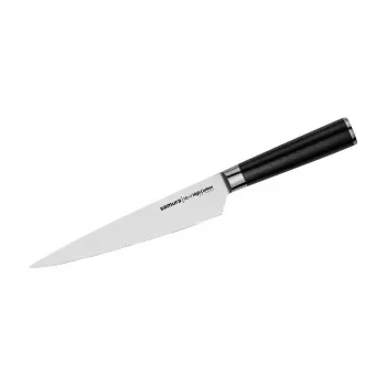 SAMURA Harakiri allroundkniv 192 mm AUS-8-stål Full Tang svart handtag