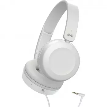 JVC sladdanslutna in-ear-hörlurar med mikrofon, vit